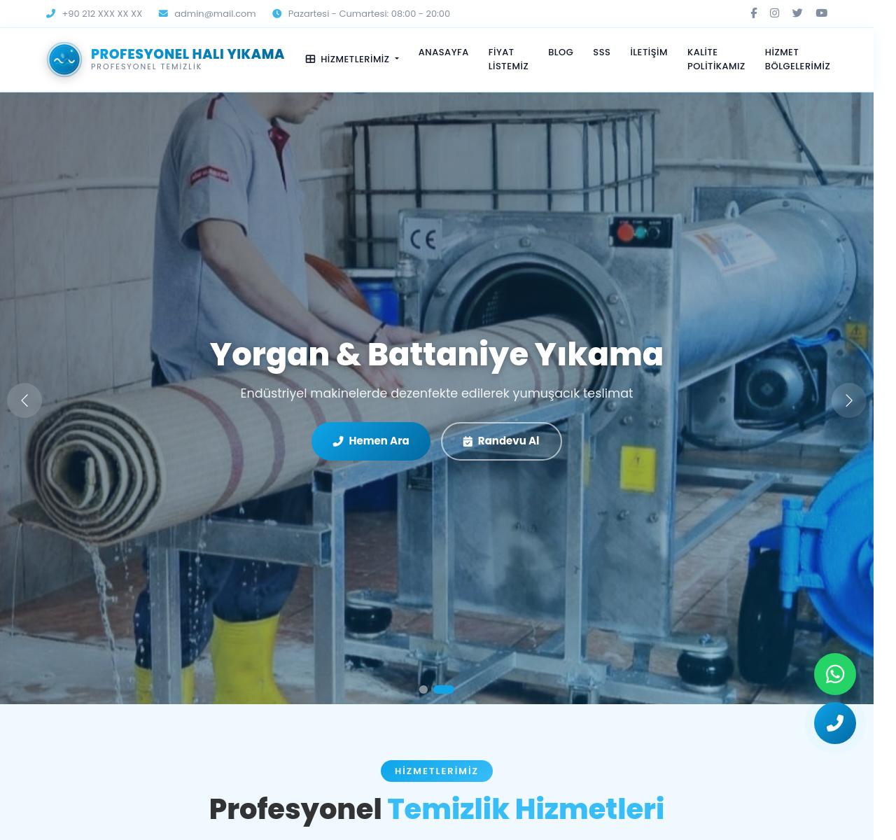 PHP Halı Yıkama Yazilimi Scripti