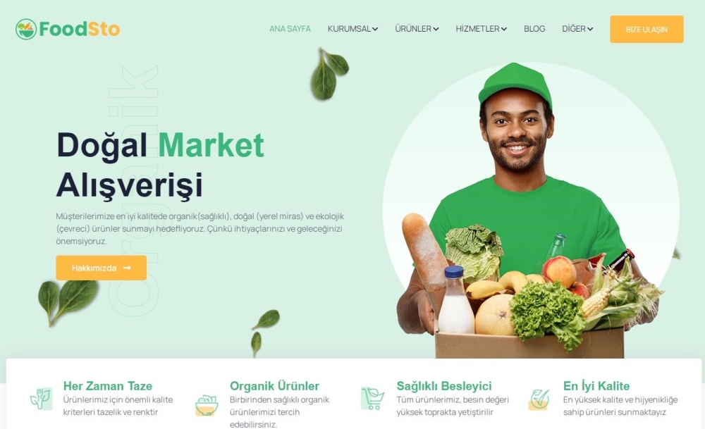 Organik Ürün & Market Script